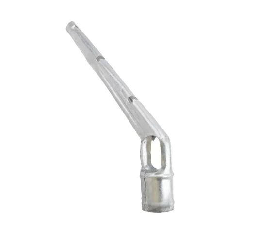 Chain Link 2" [1 7/8" OD] x 1 5/8" 3-Strand 45 Degree Barb Wire Arm - Line Post Barb Arm (Galvanized Steel)