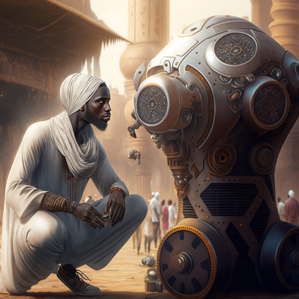 Futuristic Muslim Engineer