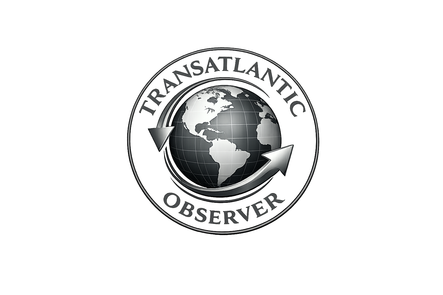 Badge with globe at the center, featuring North and South America, and text around the circle that reads "International Observer".