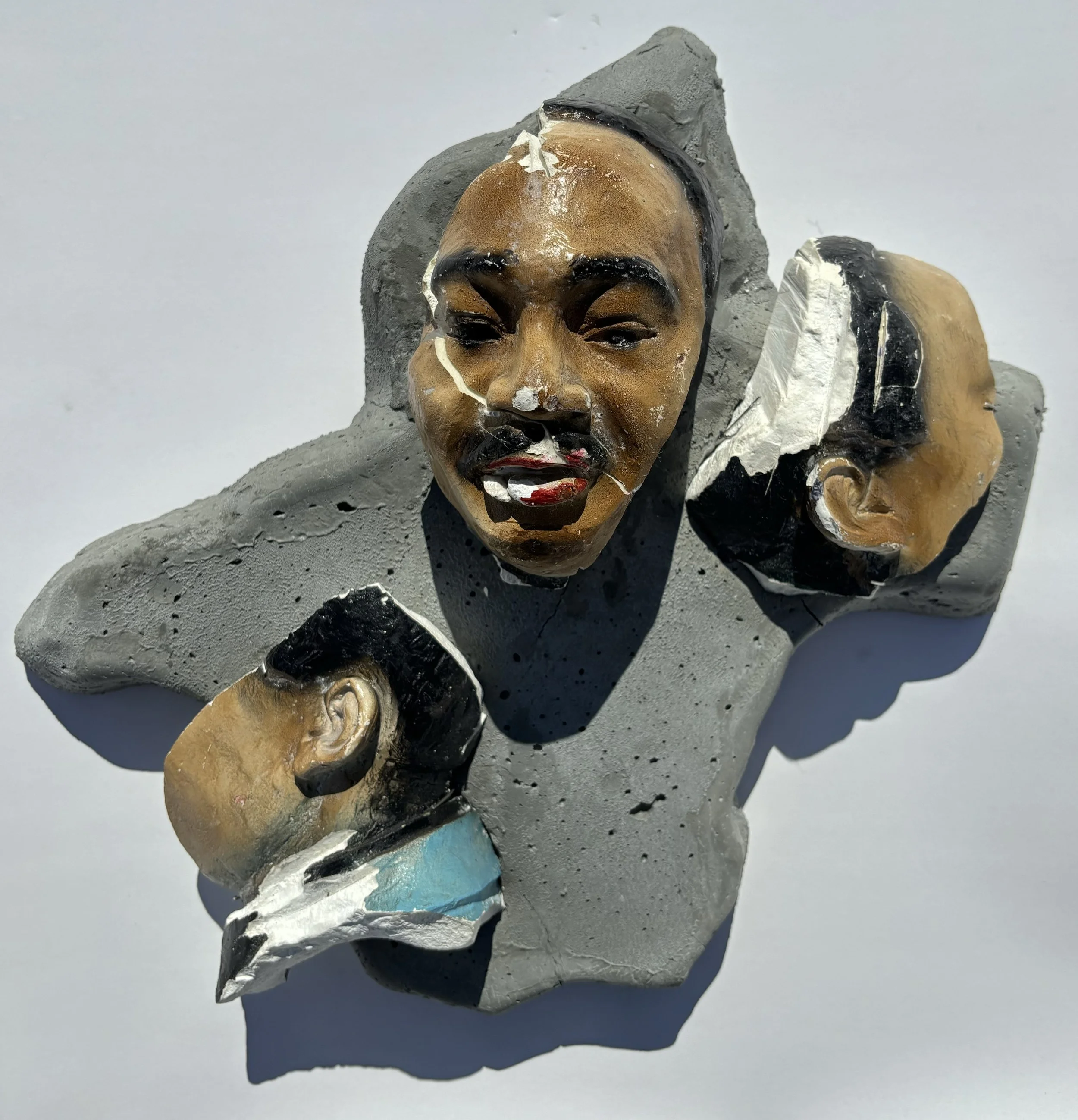 MLK: TRUTH AS TREASON. 
2024
Concrete &  ceramic assemblage.
13.5 x 15 x 4 in
