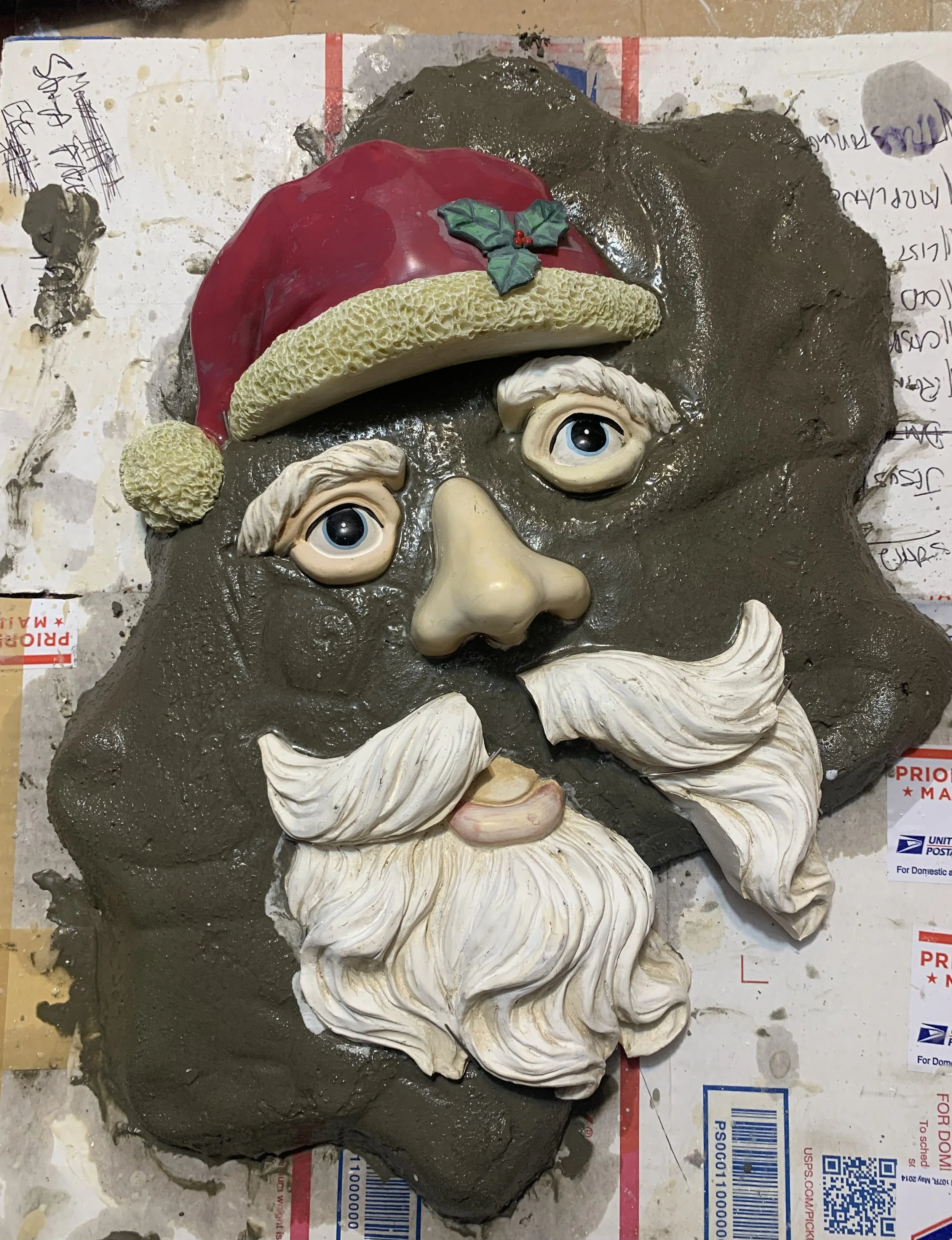 Surveillance Santa, 2024
Glazed ceramic on concrete
13 x 17 x 3 in.