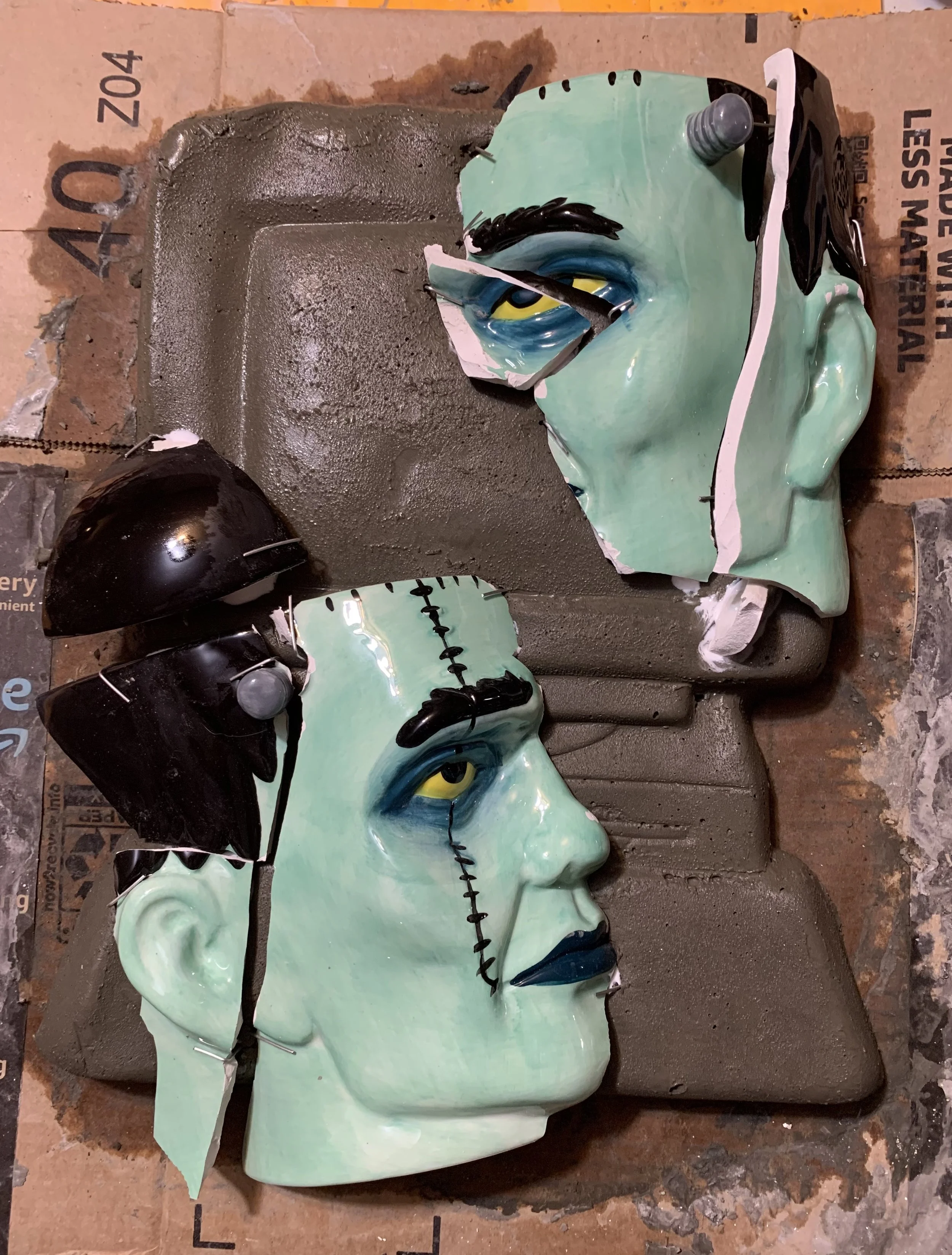 Greenware, 2023
Glazed ceramic on concrete
11 x 14 x 2.5 in.