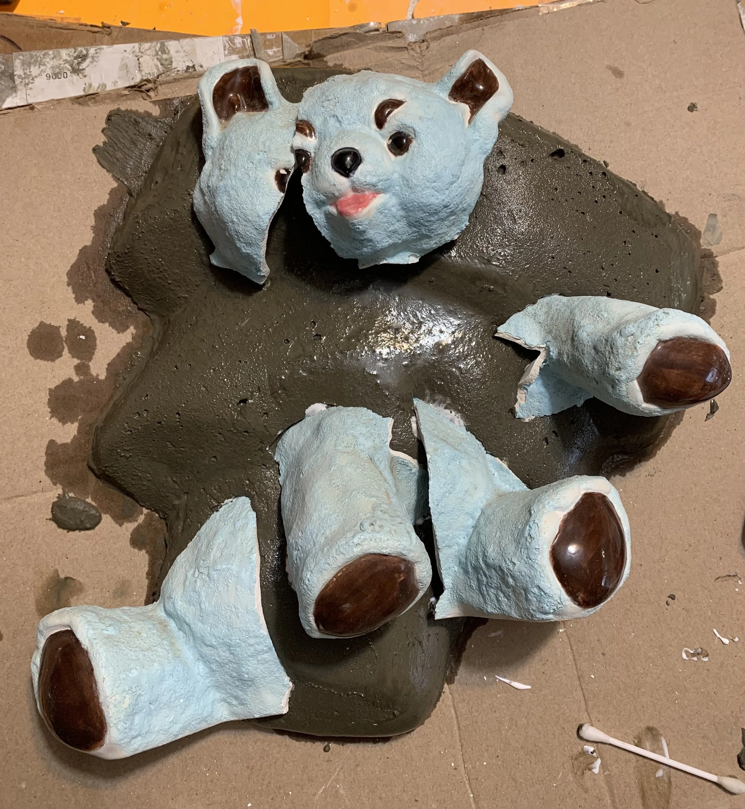 Feral Friend, 2023
Glazed ceramic on concrete
13 x 12 x 4 in.