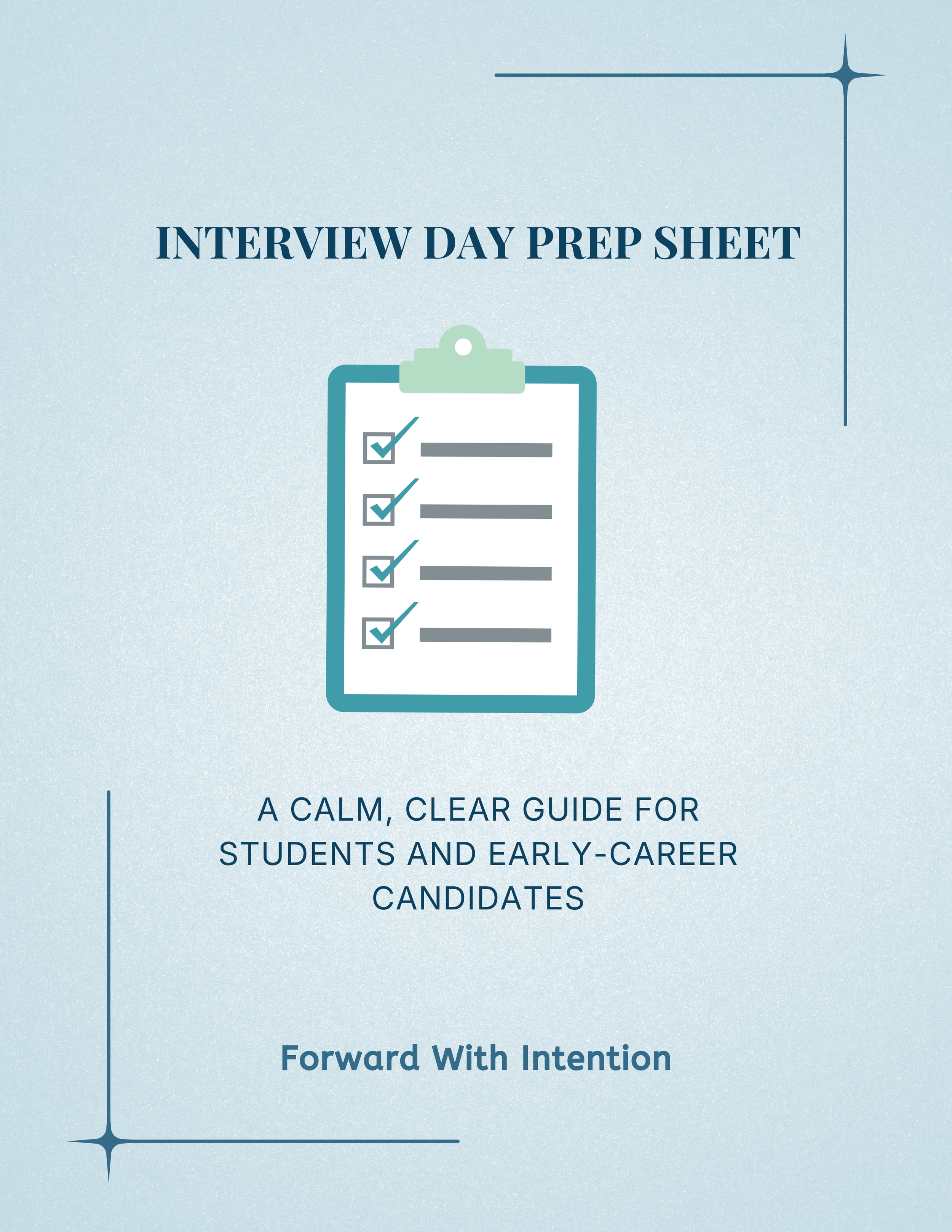 Interview Day Checklist & Reset