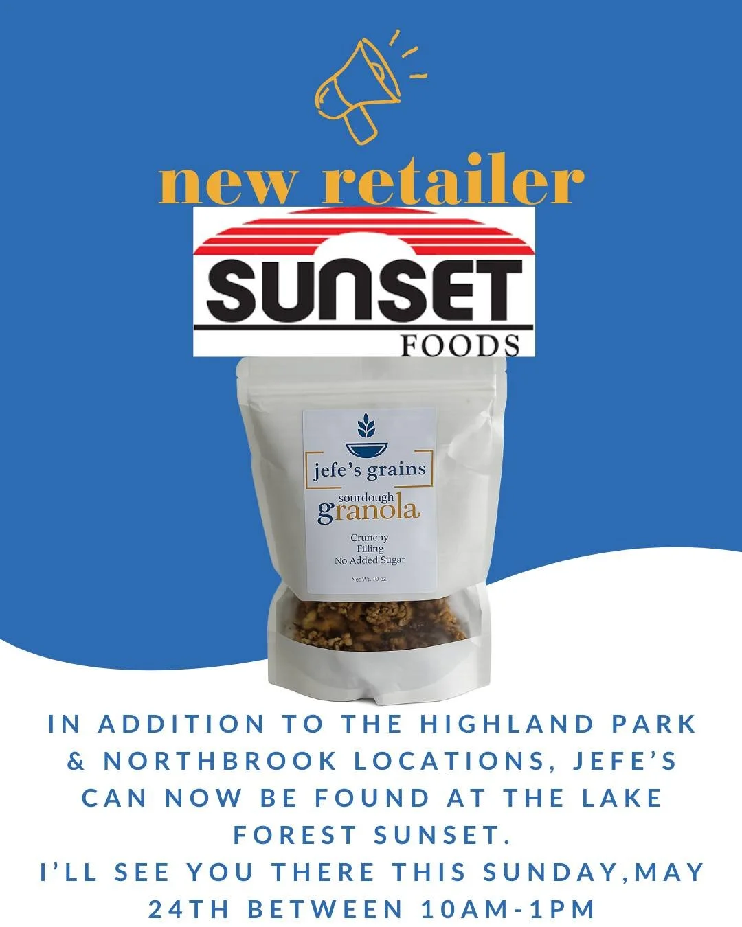 #SunsetFoods
#lakeforest
#granola
#sourdough