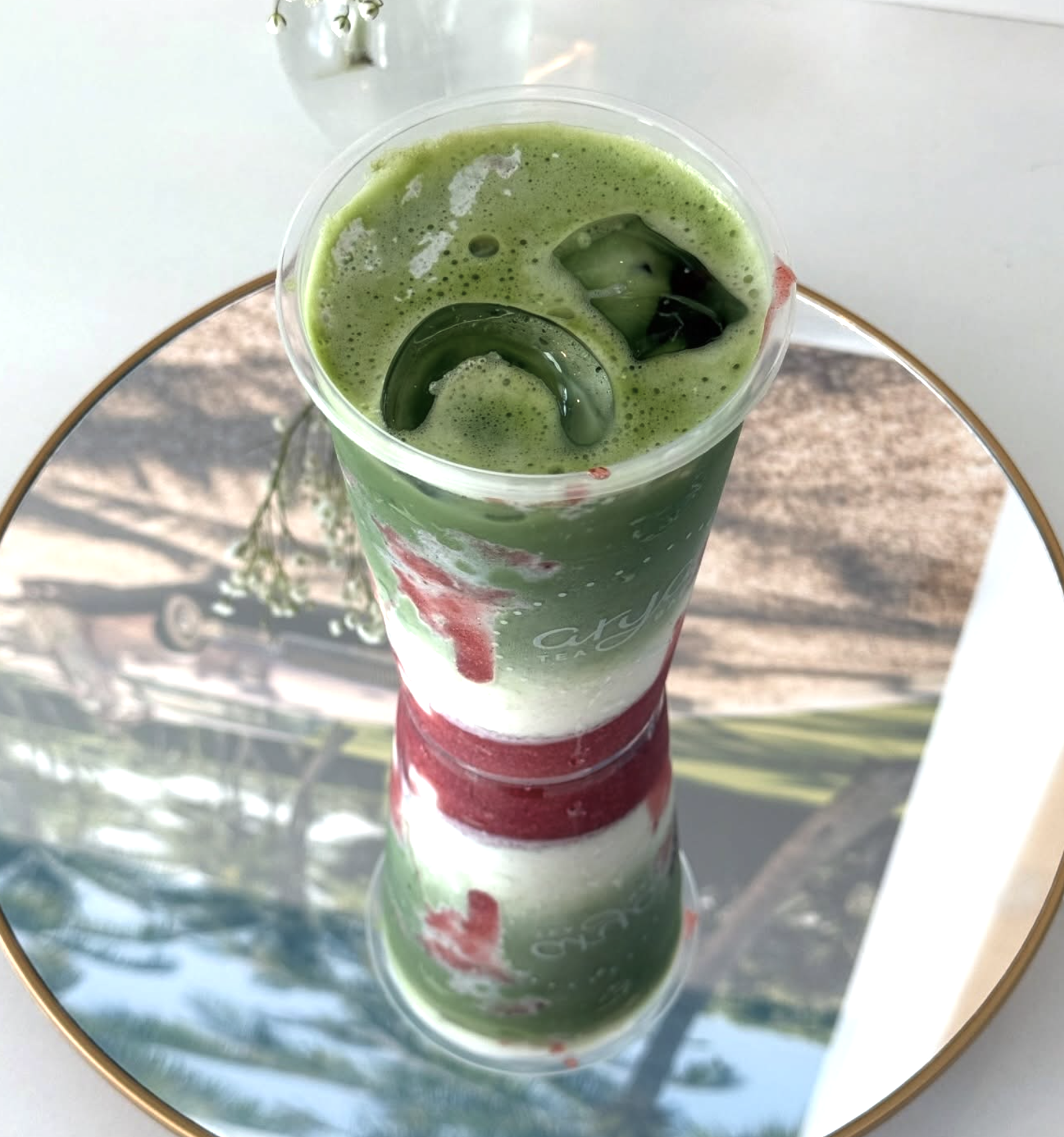 Arya Tea Bar Ceremonial Grade Strawberry Matcha Latte