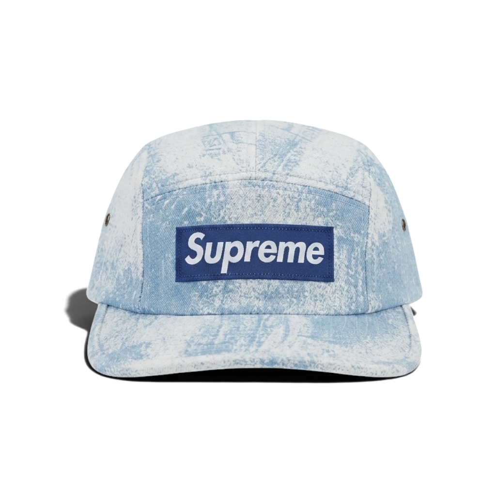 Supreme Washed Denim Camp Cap – Light Blue