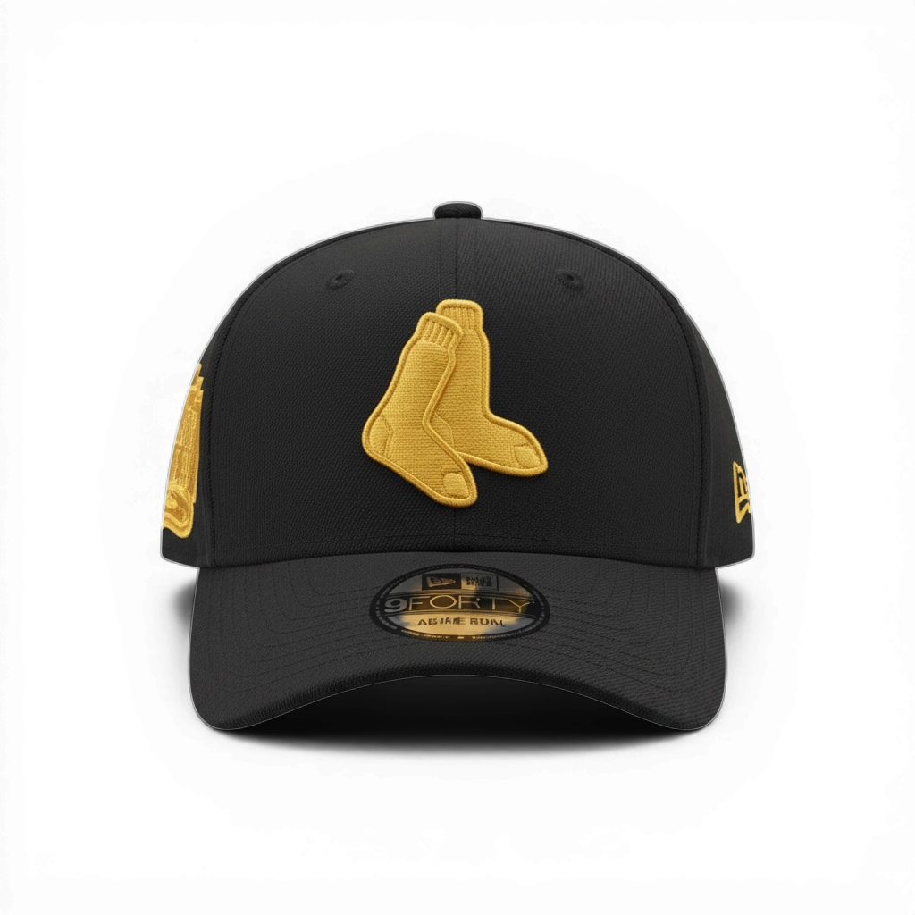 Boston Red Sox New Era 9FORTY-Black/Gold