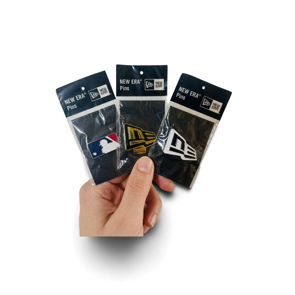 New Era Enamel Pin Badge Set - MLB Logo & New Era Flag Logos