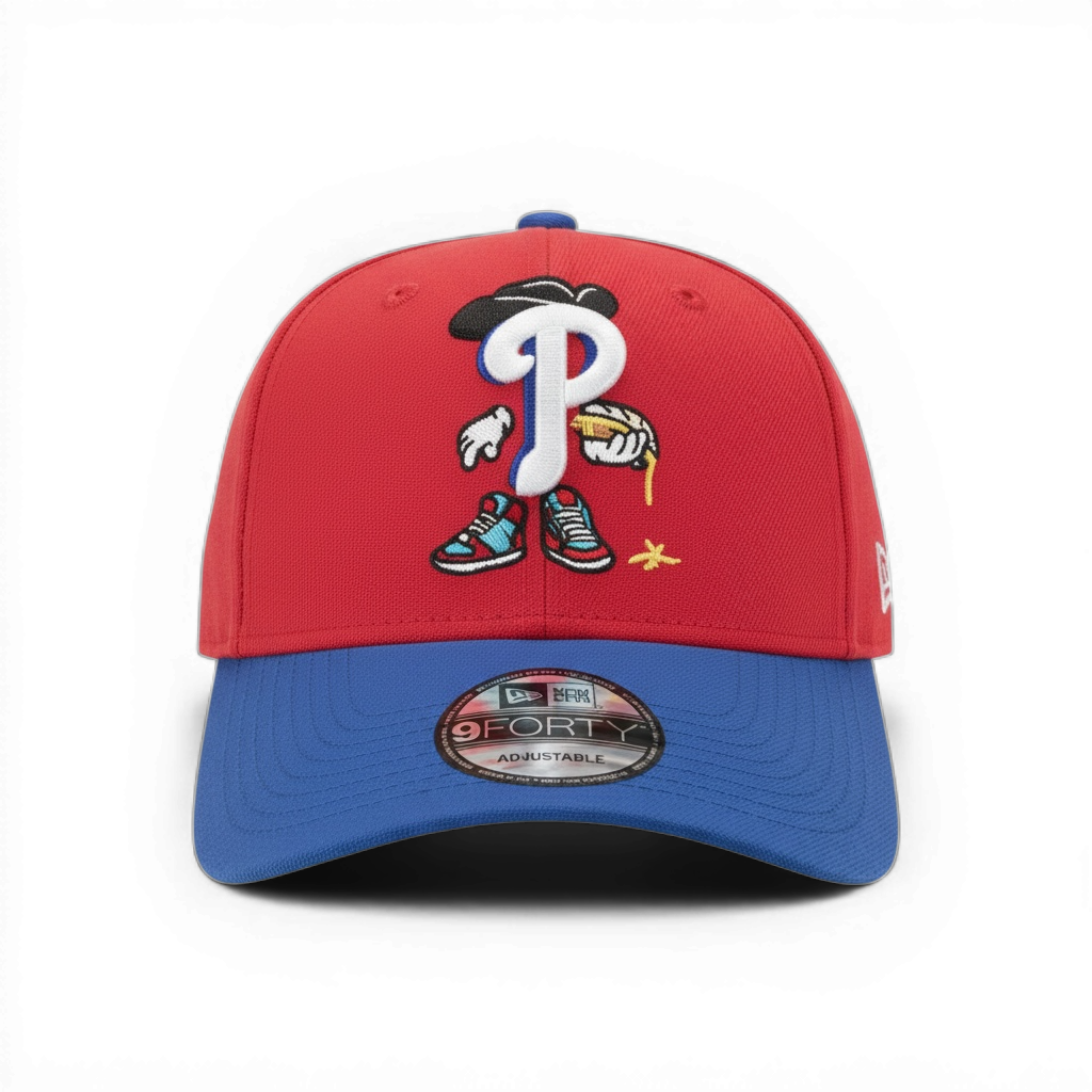 Philadelphia Phillies New Era 9FORTY Adjustable Cap – Red/Blue Cartoon Logo