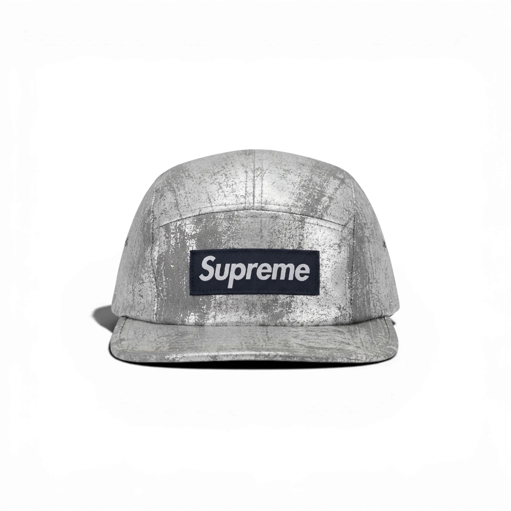 Supreme Washed Canvas Camp Cap – Grey/Silver
