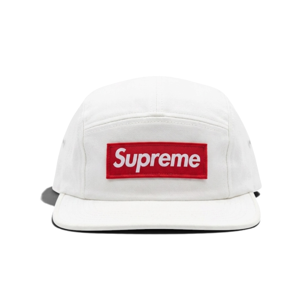 Supreme White Box Logo Camp Cap – Classic 5-Panel Adjustable Hat
