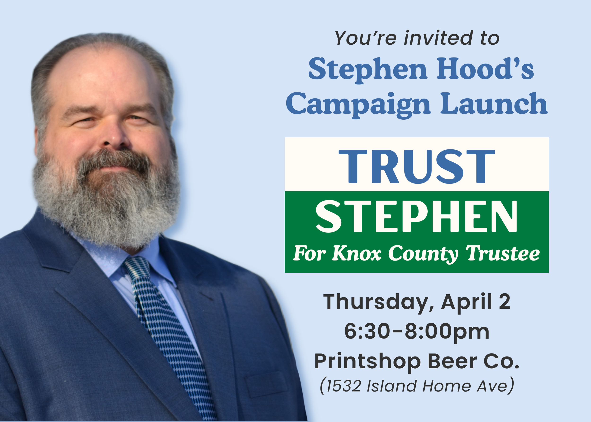 Stephen Hood’s Campaign Launch Event