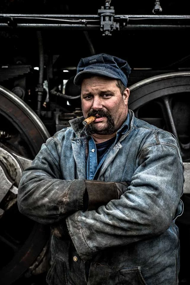 [35/100] Barney - We had a last minute opportunity to take "The North Pole Express" (the Pere Marquette 1225 steam locomotive) yesterday. It was a fun family trip - an hour train ride, two hours in a Christmas village, and an hour back. Barney was on
