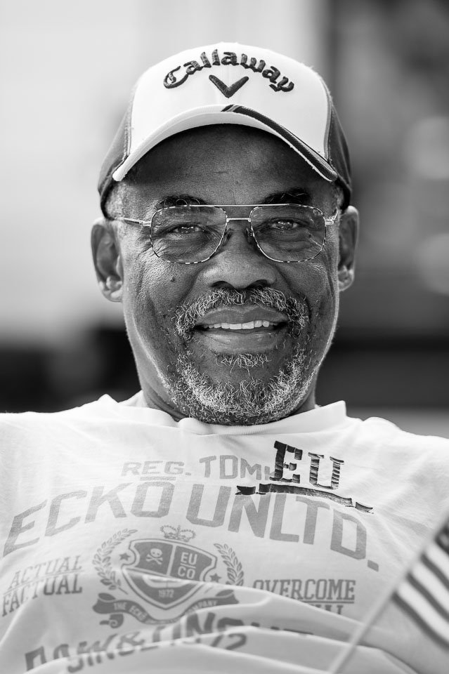 [21/100] Albert - See #20. Albert's friend, Dorothy, talked him into participating in my photo project after I had approached her. I'm glad she did, because I love the salt and pepper beard, clear eyes and engagement with the lens. Thanks, Albert!