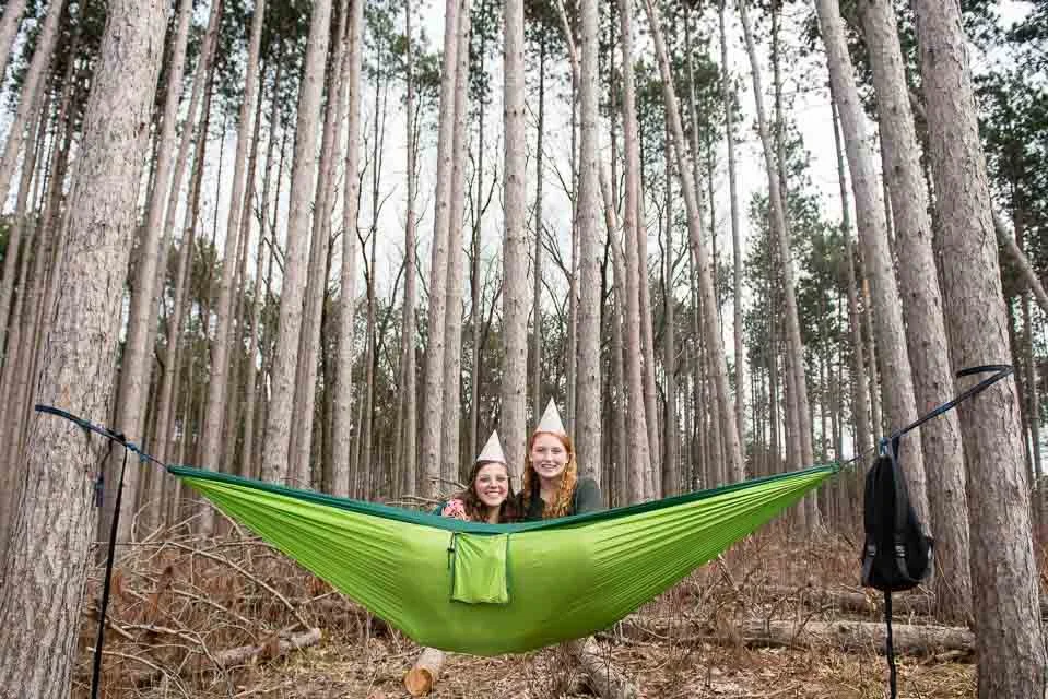 [[47/100] Abby and Lexie - We were on a family walk in a local park recently to get some outdoor exercise during this period of social distancing and ran across Abby and Lexie spending their (mostly) social-distancing birthdays together. It was Abby'