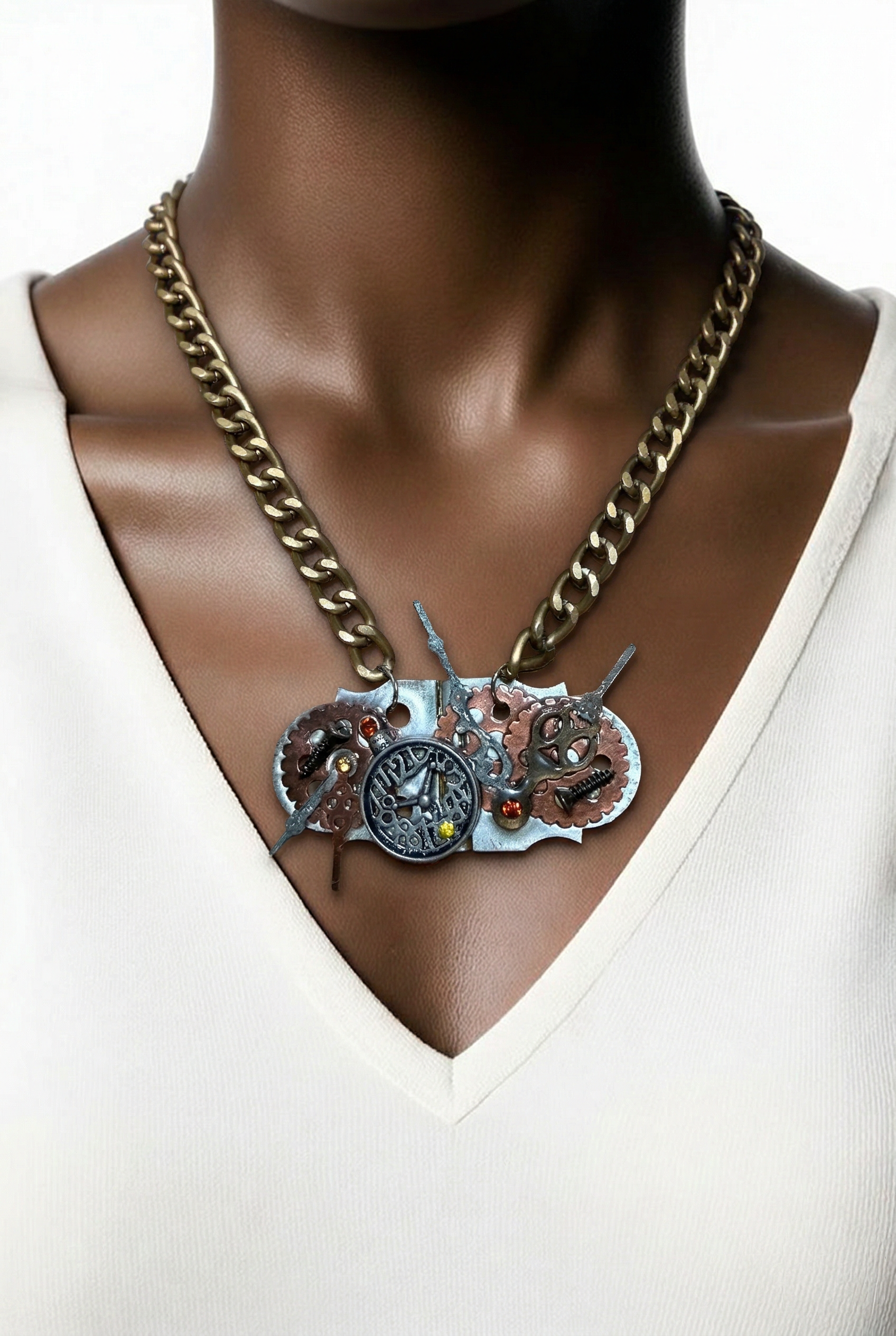 Steampunk Gear & Clockwork Necklace