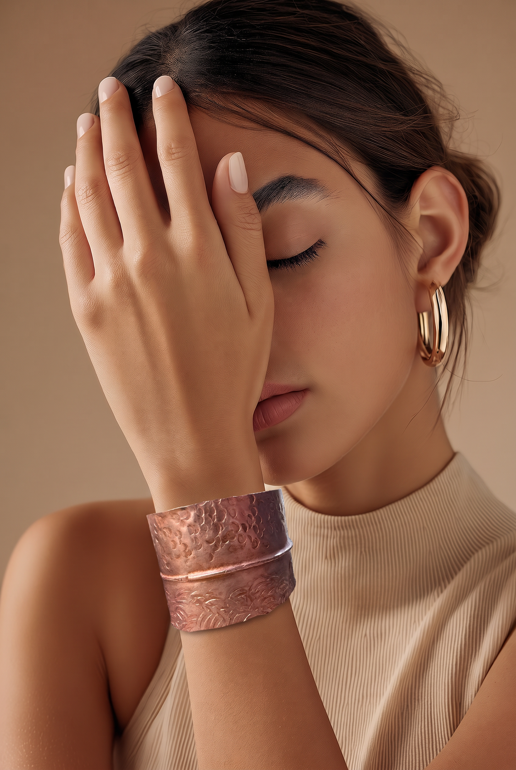 A Ridge You Will Love Copper Bracelet
