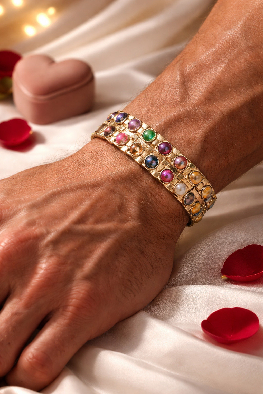 The hinge and  smaller bauble bracelet