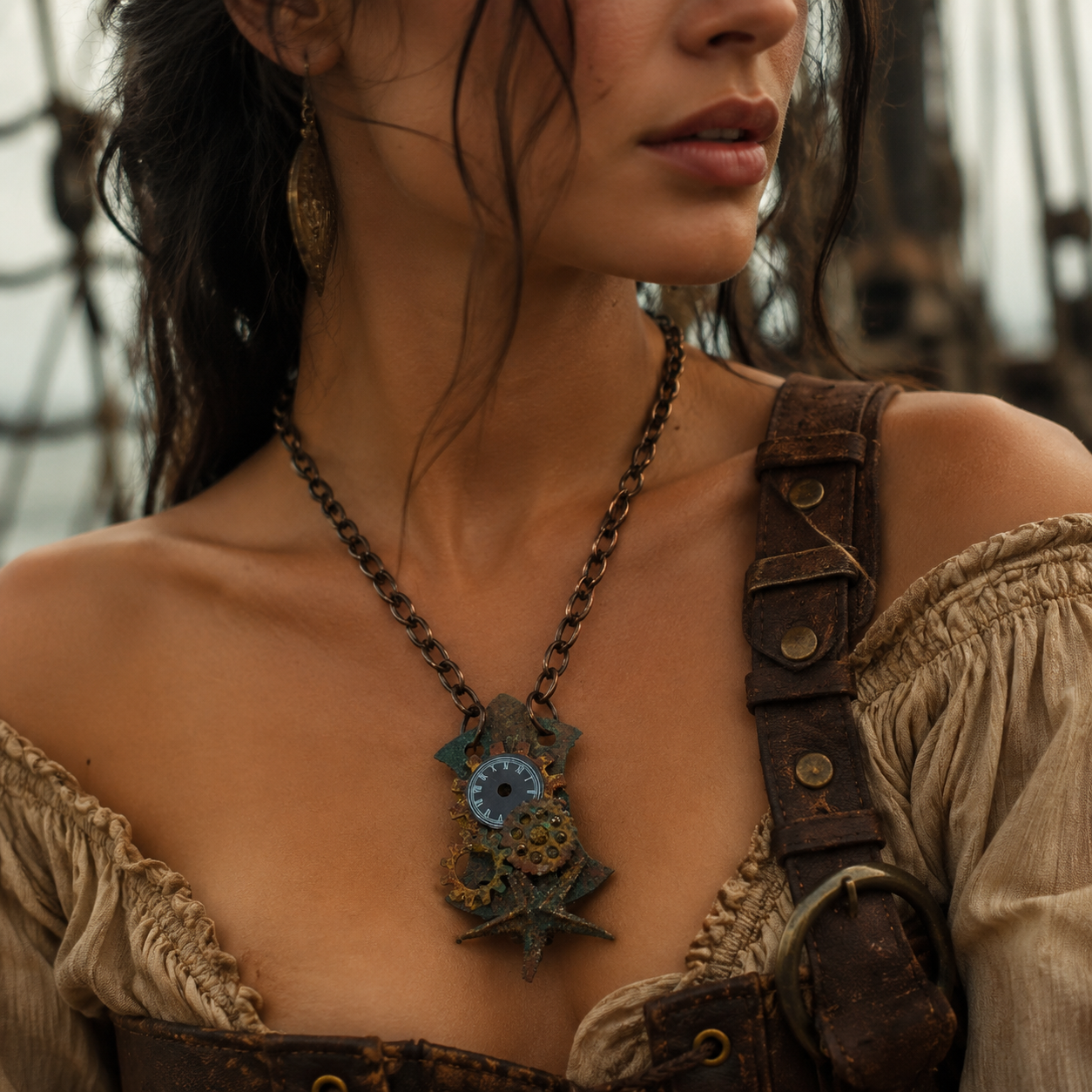 Pirate Gearr  Pendant Necklace