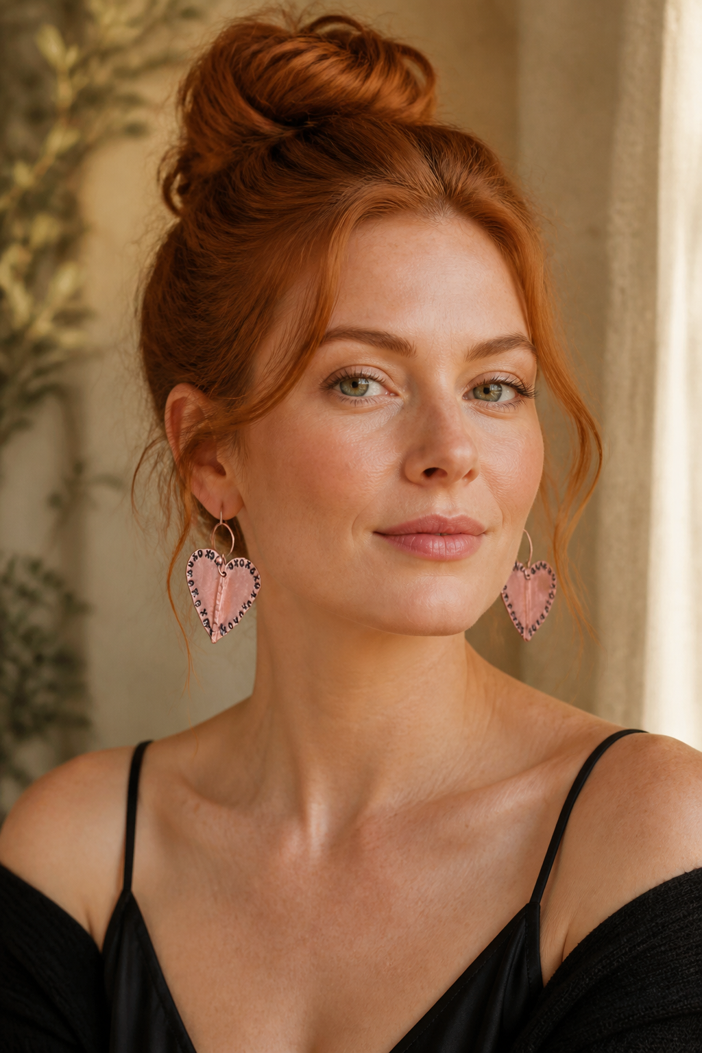 Copper Heart 'XOXO' Earrings