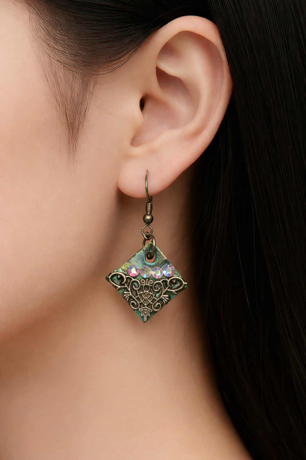 Green Filigree Crystal