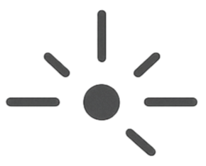 Geometric drawing of an outline square with sections divided by vertical, horizontal, and circle lines.