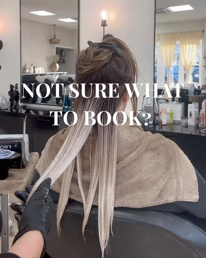 Not sure what to book? You&rsquo;re not alone, this is one of the biggest things I help my clients figure out 🤍

✨ The Hallmark &ndash; for a full transformation or lived-in balayage
✨ The Essential Refresh &ndash; to brighten + maintain in between
