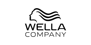 Wella Company logo with a stylized profile of a woman's face and flowing hair