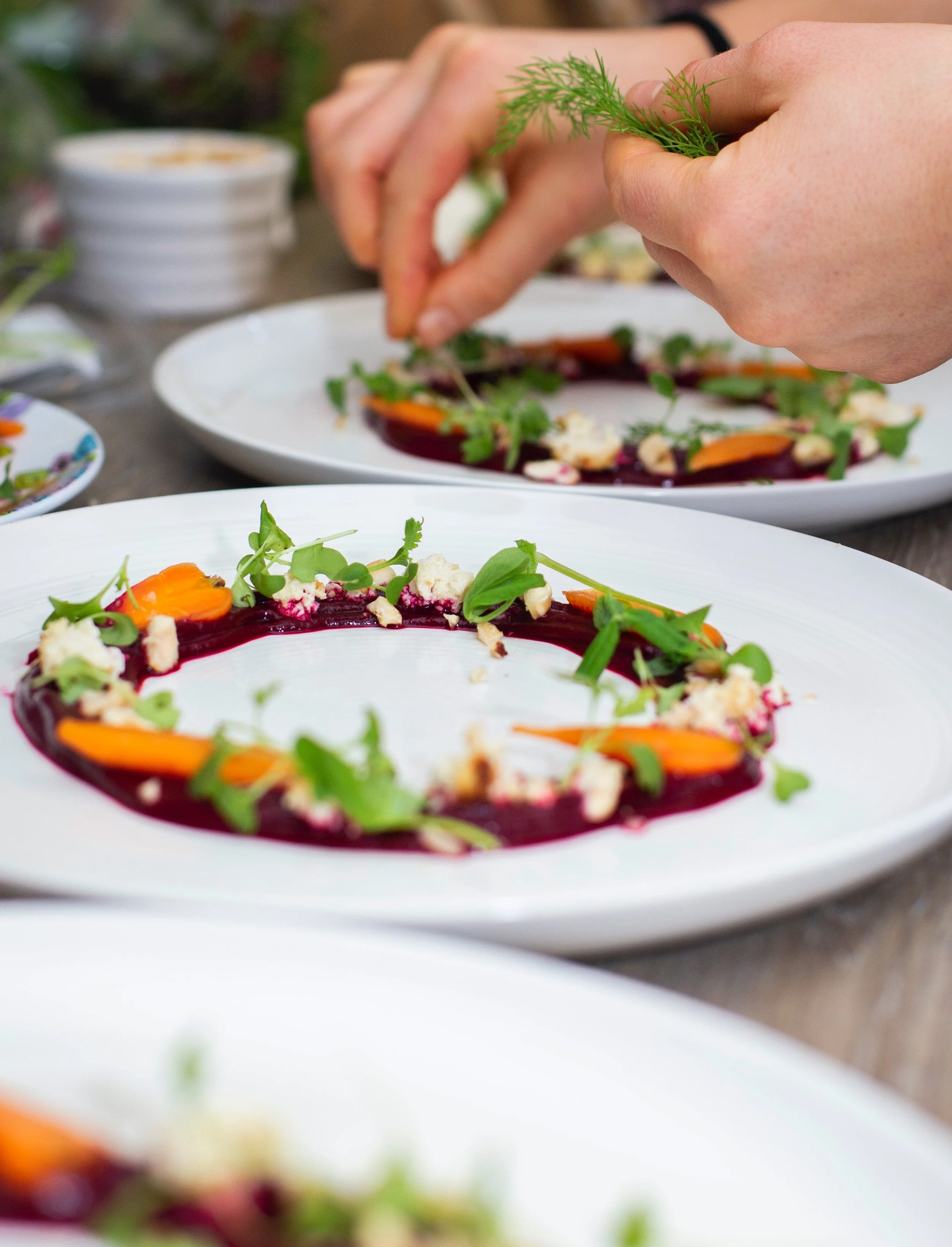 Seasonal, vegetable based dishes