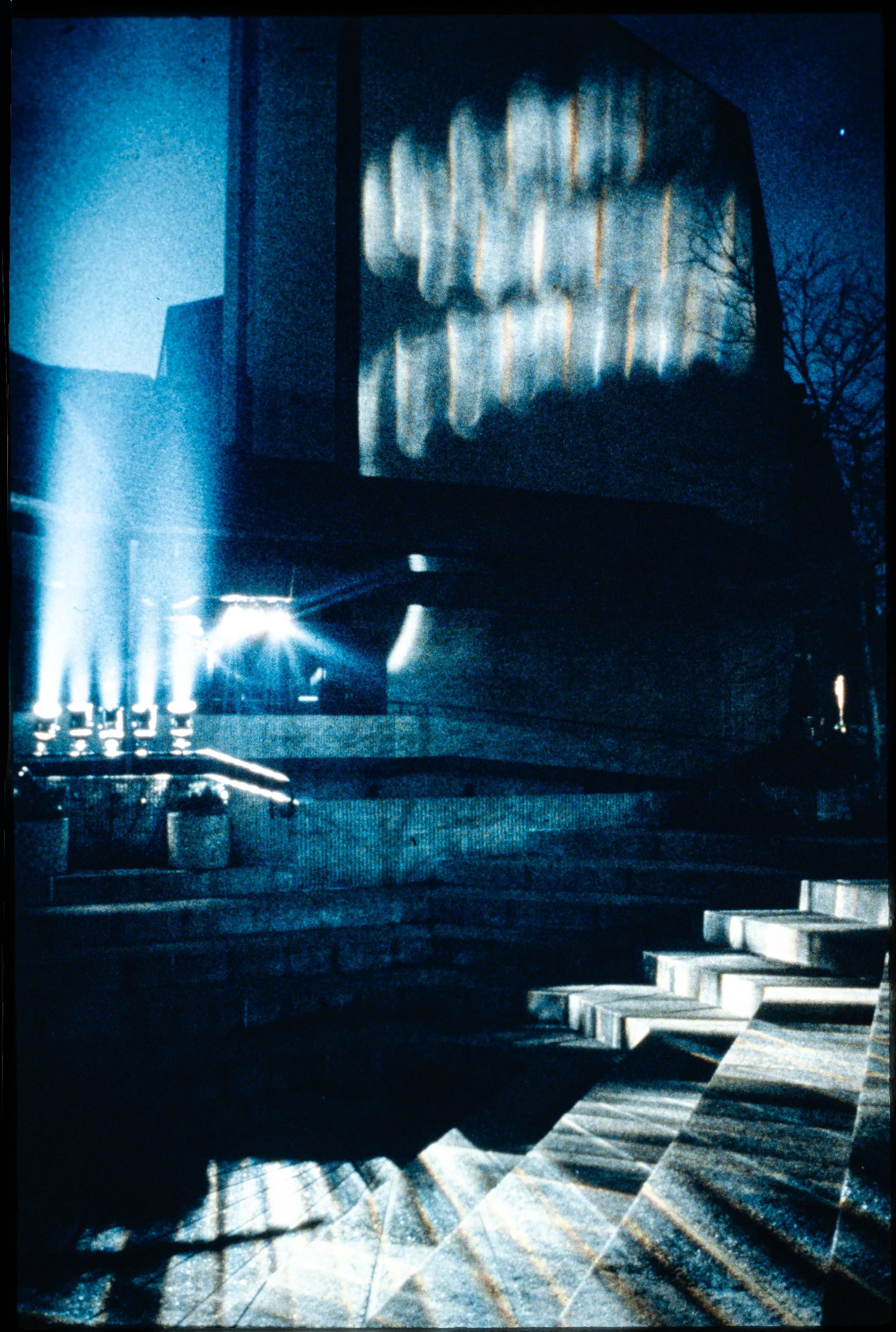 First Light,   Computer controlled light installation, First Church, Boston MA 1985