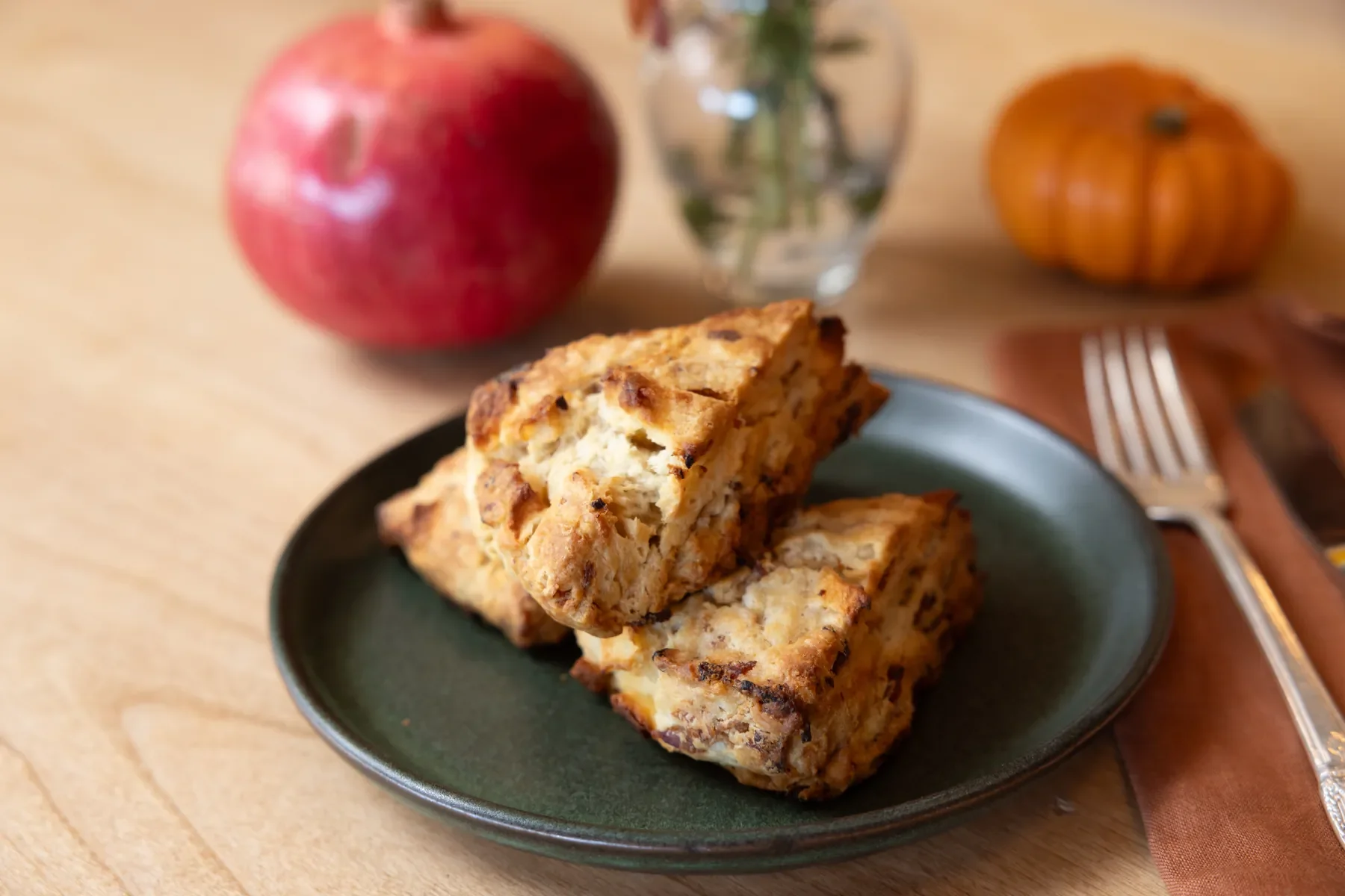Bacon apple scone