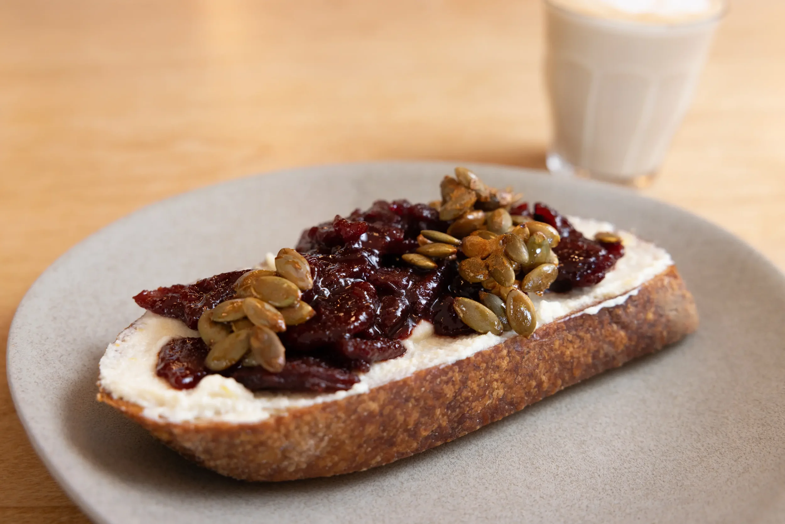 Quince jam sweet toast