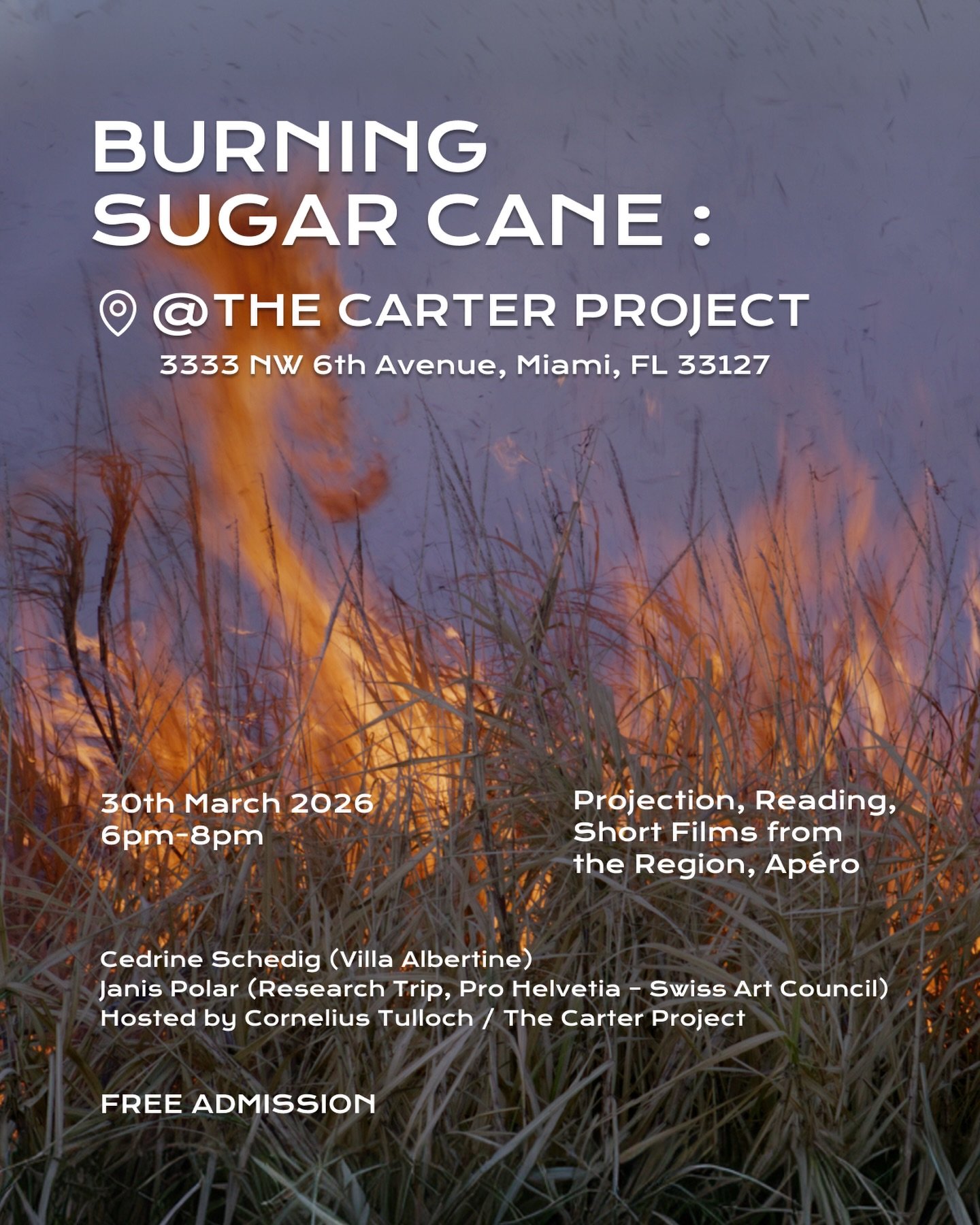 An evening to listen, to witness, and to reflect. Hosted by The Carter Project and Cornelius Tulloch, 2022 AIRIE.Foundation Fellow and Artistic Director, the evening will unfold into conversation, connection, and a small ap&eacute;ro.&rdquo;Burning S