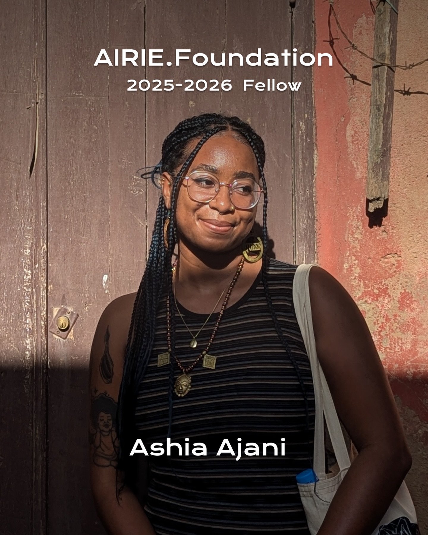 Welcoming Ashia Ajani @ashiainbloom as a 2025&ndash;2026 AIRIE.Foundation Fellow 🌿

Ashia describes themselves as a sun shower, an overripe nectarine, a carnivorous plant, a glass bead. A writer whose language holds both sweetness and bite, shimmer 