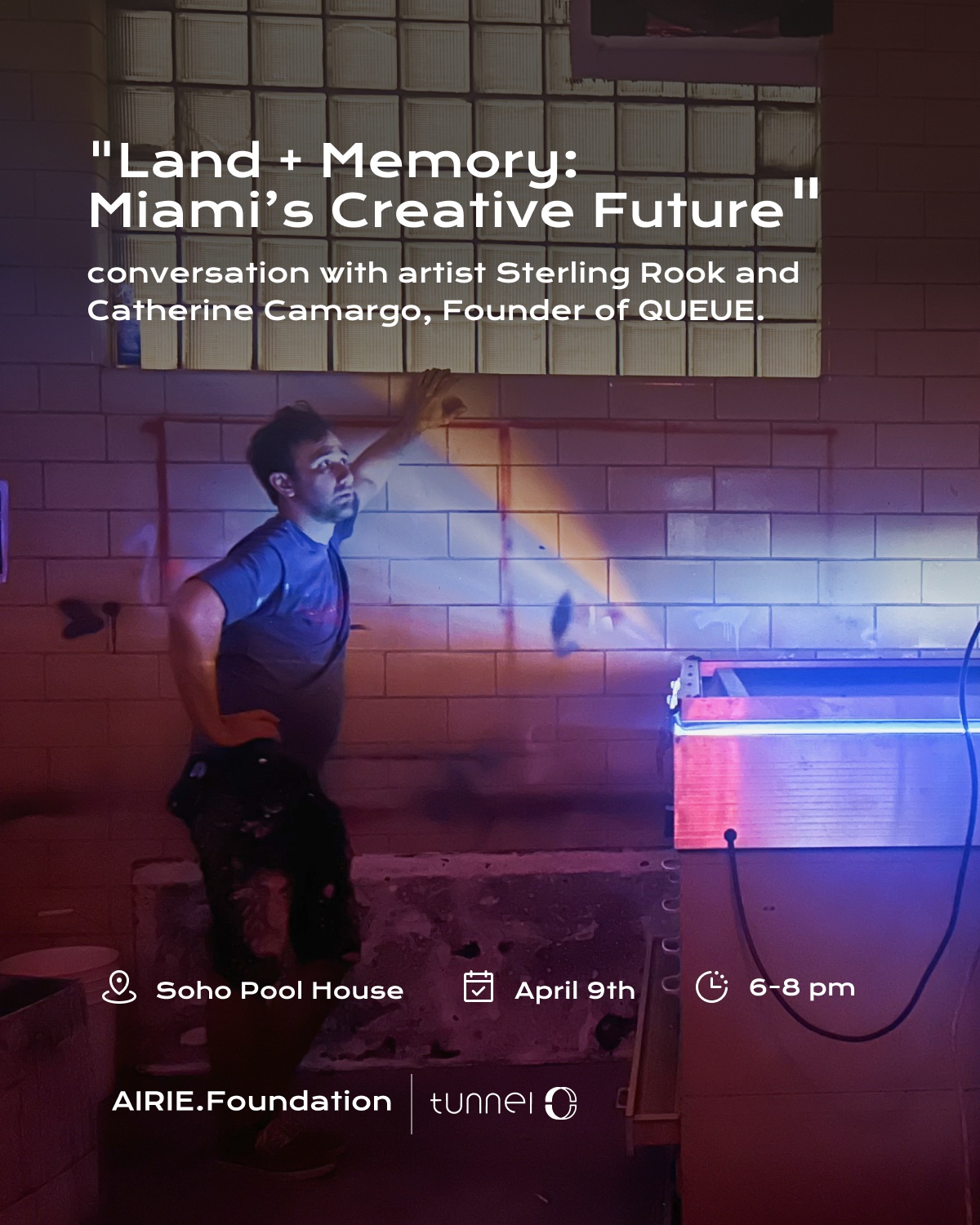 "Land + Memory: Miami’s Creative Future" conversation with artist Sterling Rook and Catherine Camargo