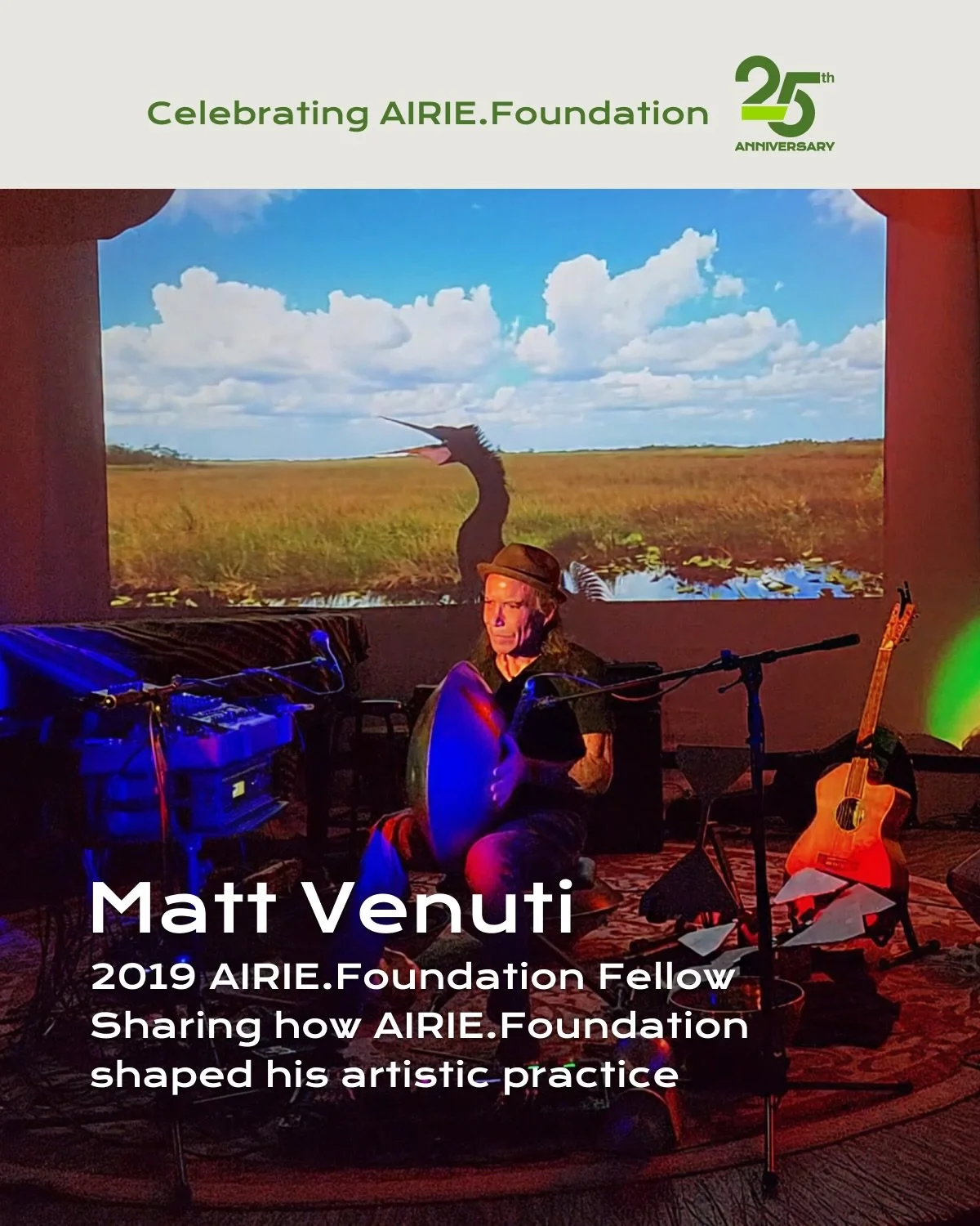 As part of AIRIE.Foundation&rsquo;s 25th anniversary, artists reflect on how their time in residence continues to shape their work.

In 2019, musician and multimedia artist Matt Venuti joined AIRIE.Foundation as a fellow. During his residency, he com