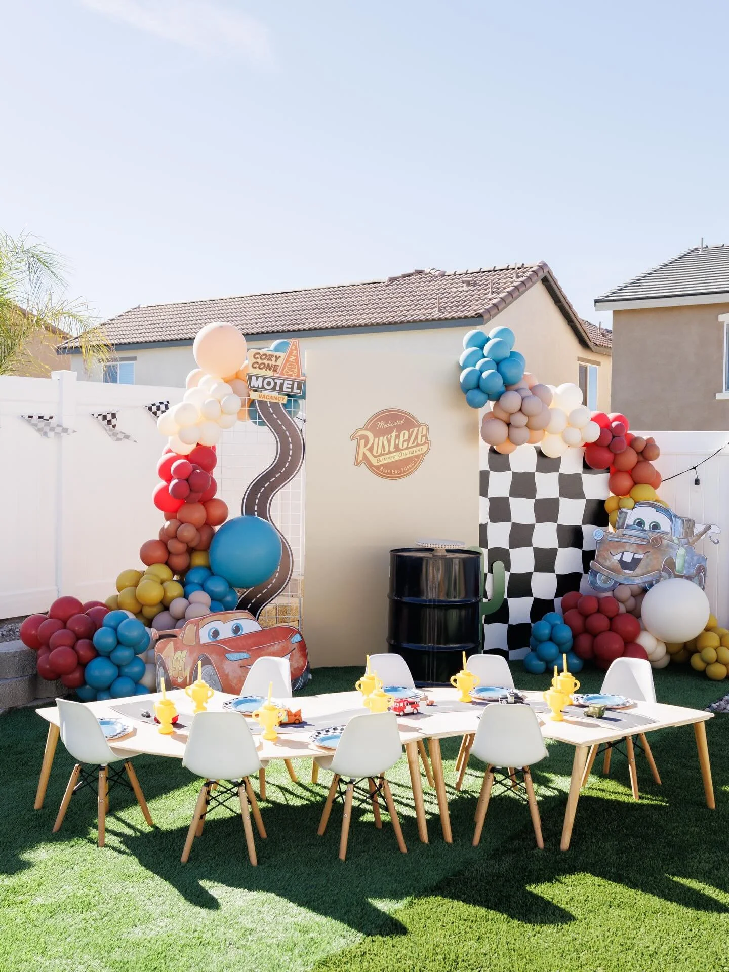 From baby shower to first lap around the track 🏁🚗💙

We had the honor of styling this little racer&rsquo;s FIRST birthday, and it made it even more special having so many of the same amazing vendors from their baby shower back with us again &mdash;