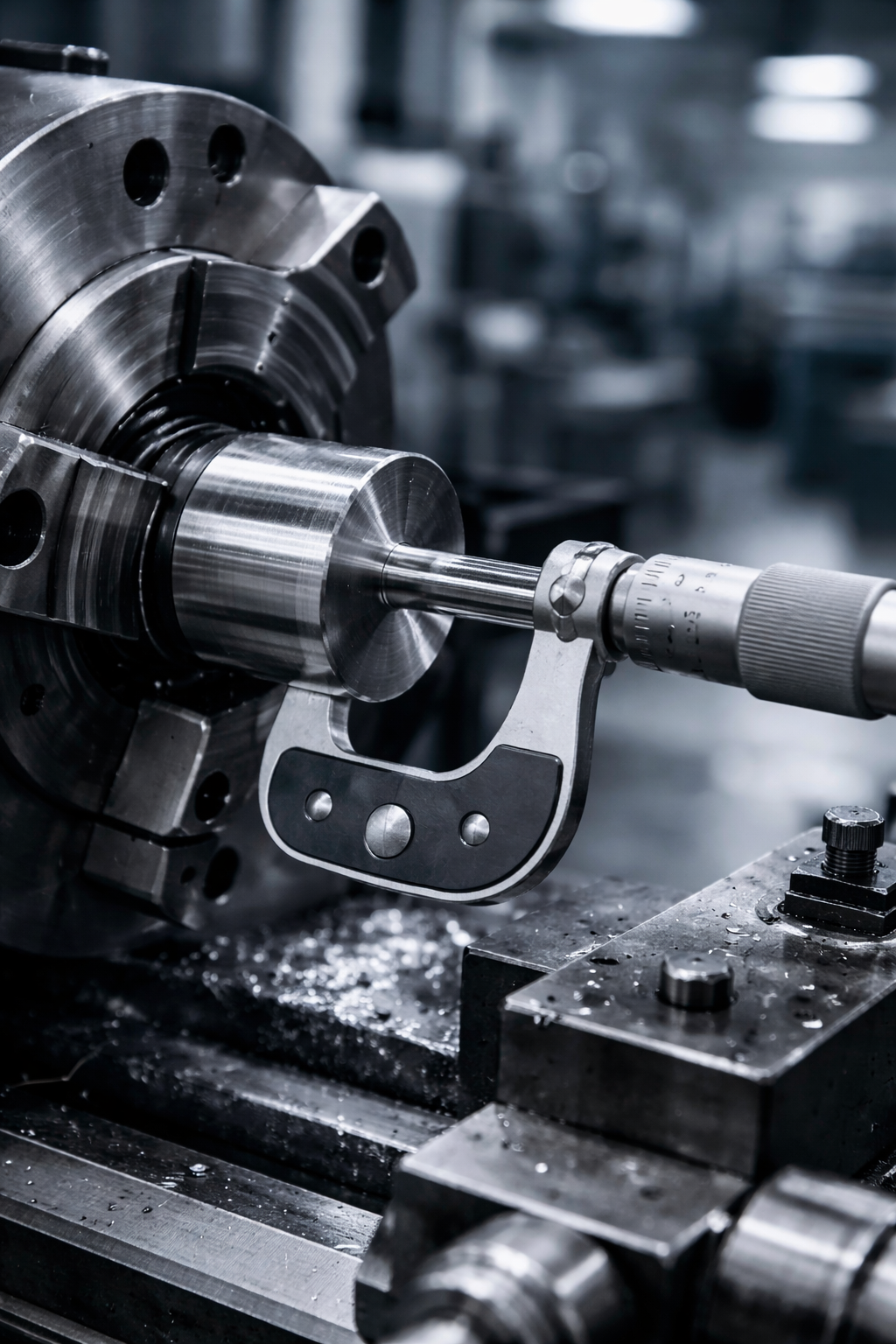 Una máquina herramienta en un taller de fabricación, diseñada para trabajar piezas metálicas con precisión.