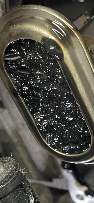 Ford EcoBlue engine oil sludge contamination causing lubrication blockage