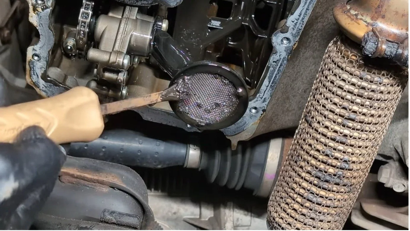 Ford EcoBlue oil pickup blockage caused by wet belt debris