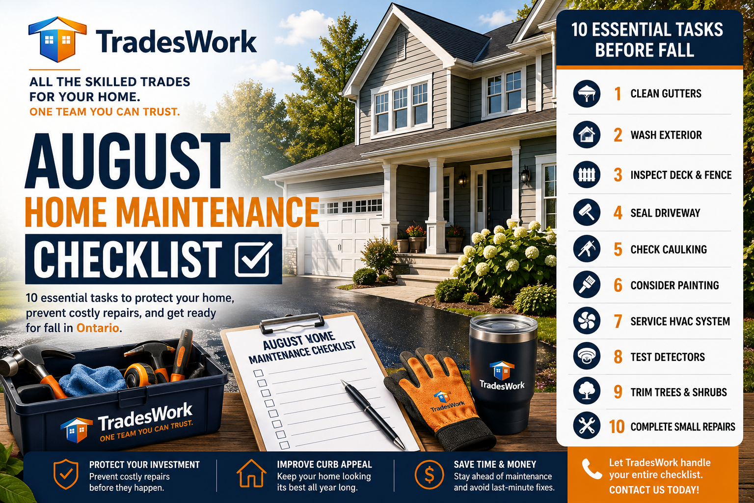 August Home Maintenance Checklist for Ontario Homeowners: 10 Essential Tasks Before Fall