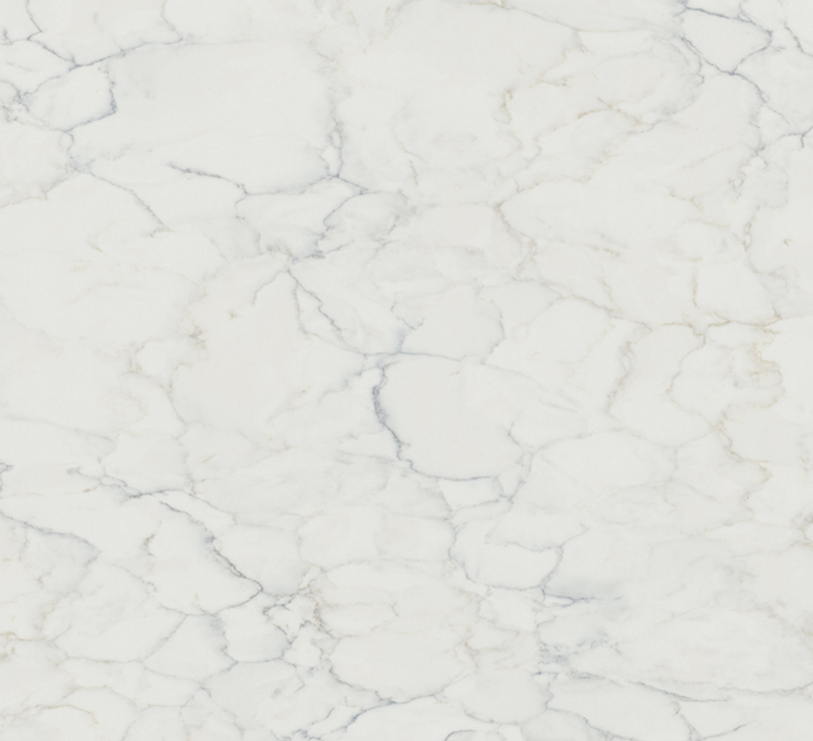 Calacatta Azulean Quartz. A White marble texture with subtle gray veining pattern.