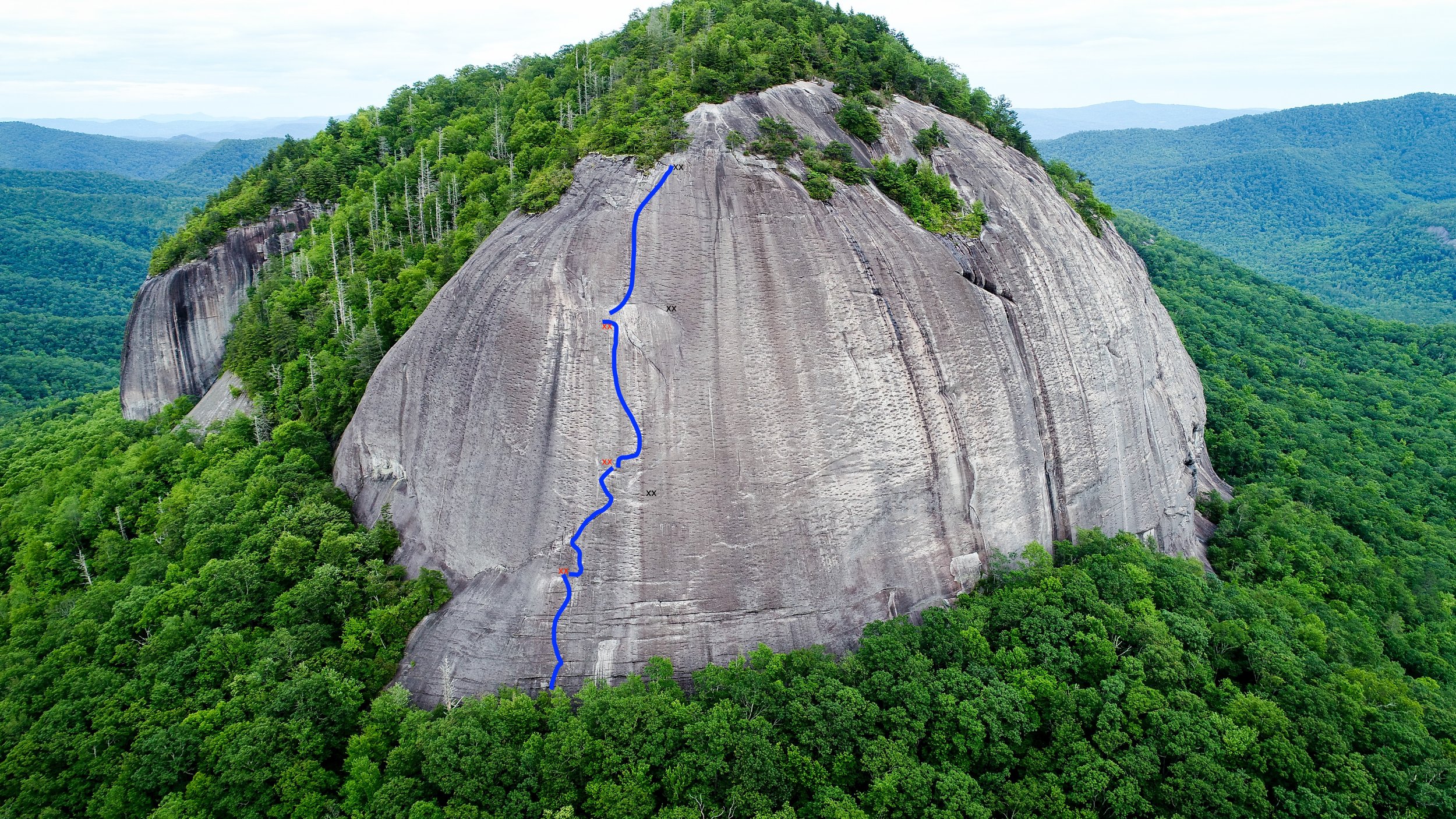 The Nose of Looking Glass Route topo