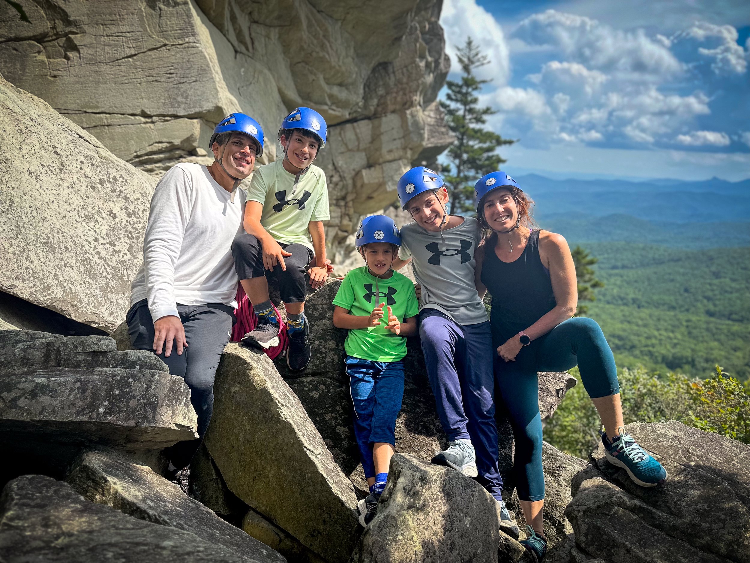family rock climbing adventure