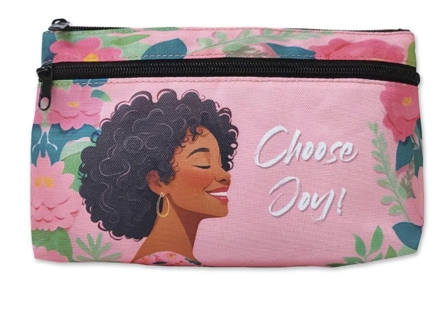 Choose Joy Zippered Cosmetic Bag