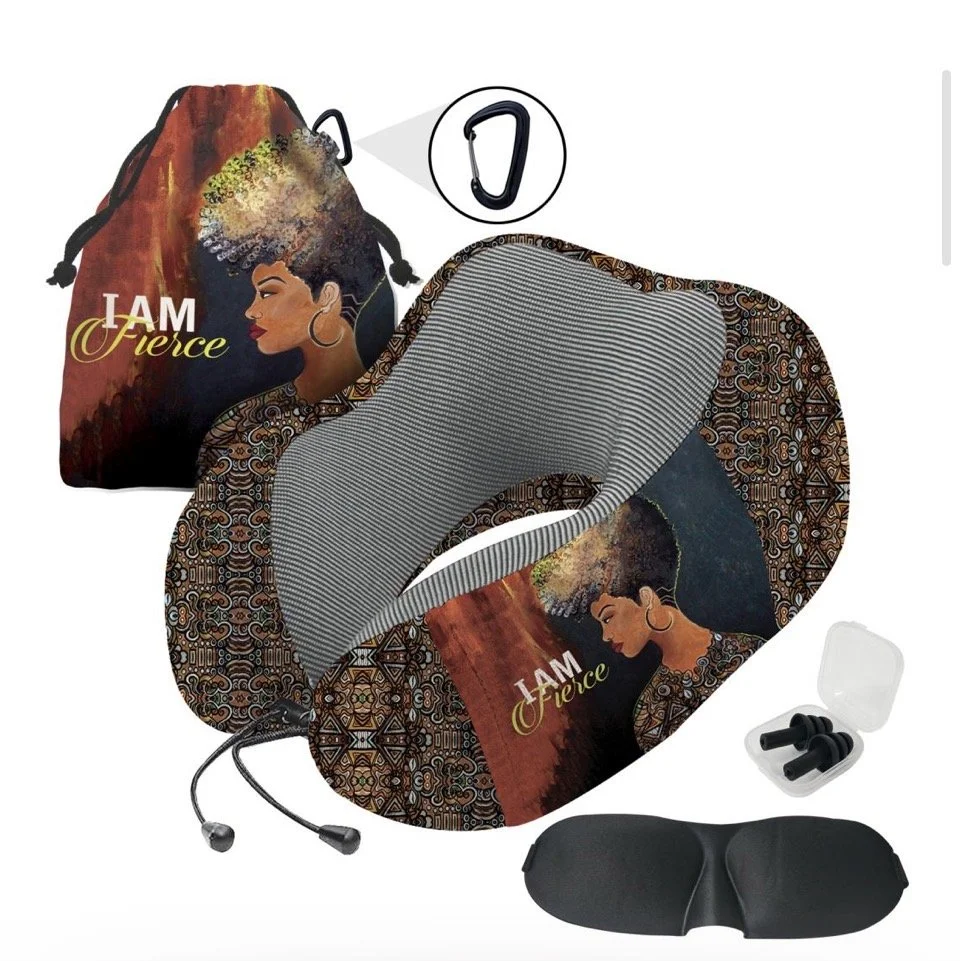 I AM Fierce Memory Foam Neck Pillow Set