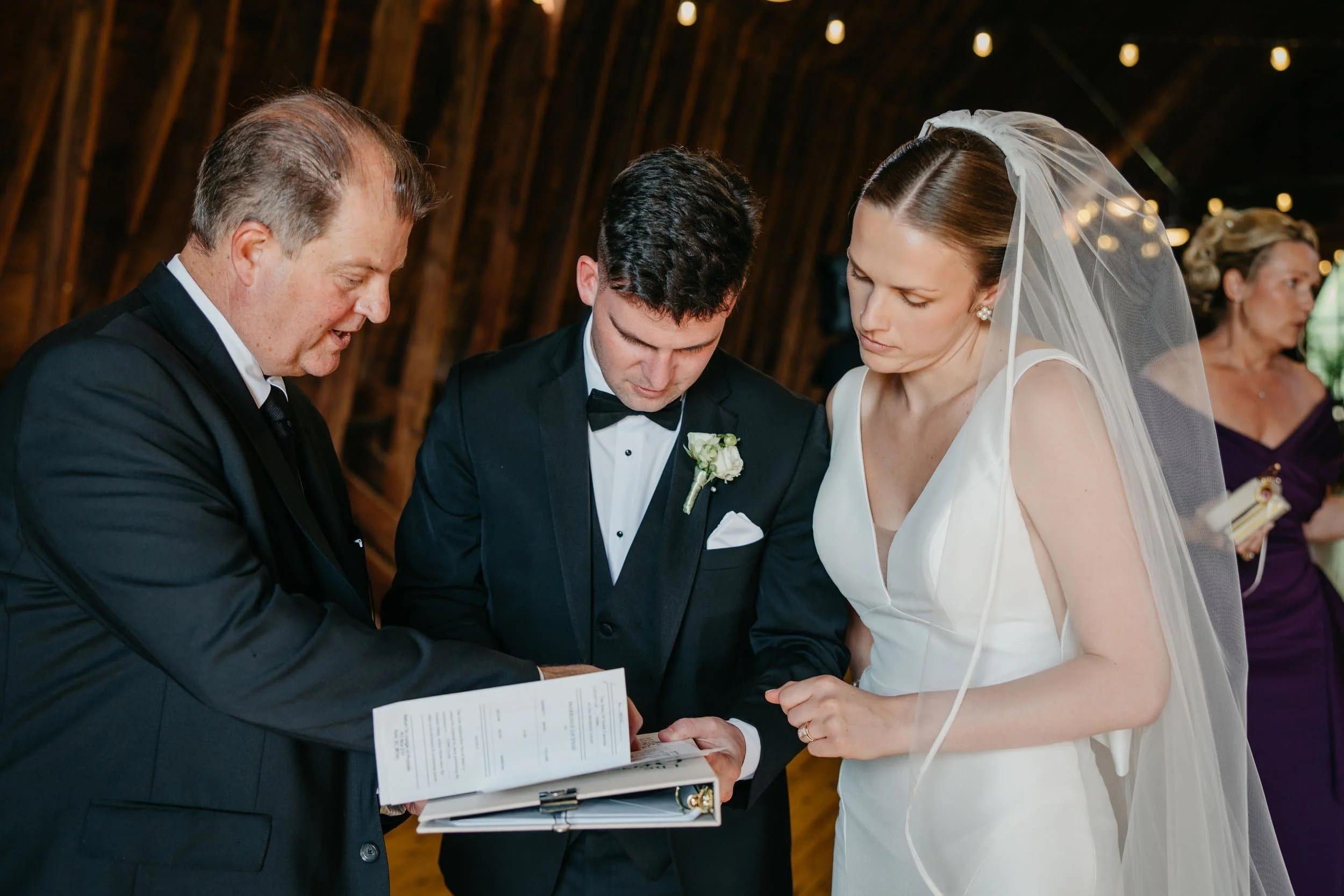 Charlotte Wedding Planner marriage license signing