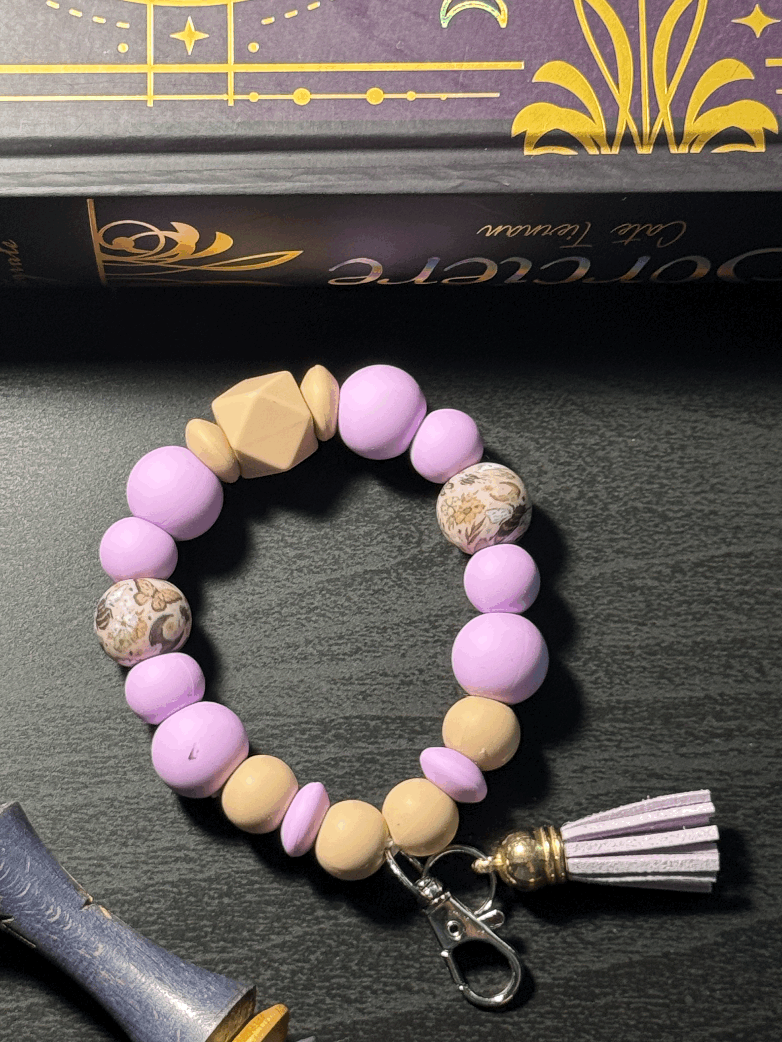 Porte-clé à perles rond - Modèle PCPR012