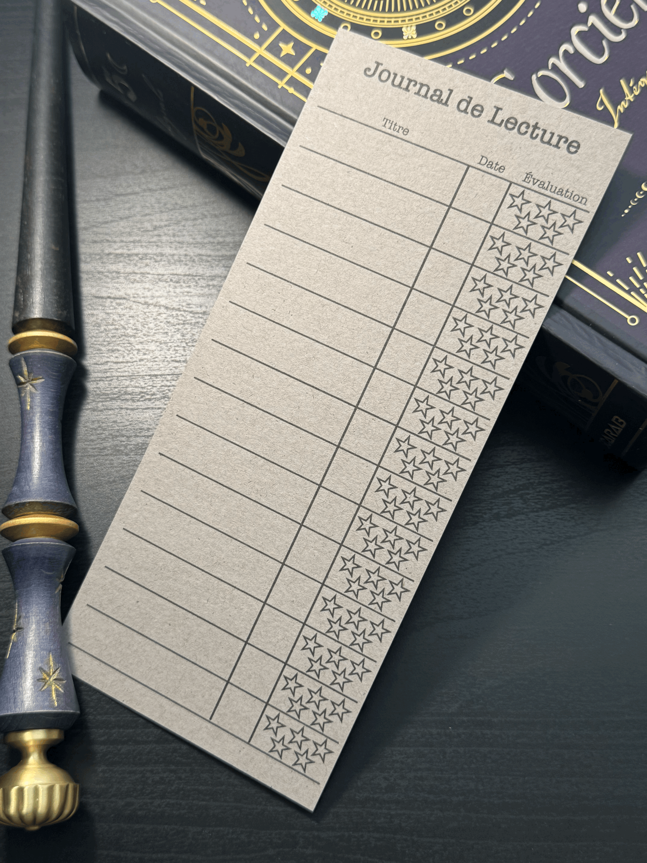 Signet en carton - Journal de lecture